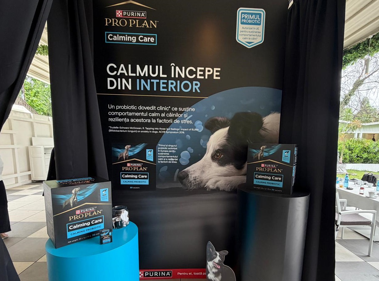 Purina PRO PLAN® a lansat în România „Calming Care”, un probiotic destinat susținerii echilibrului emoțional al câinilor