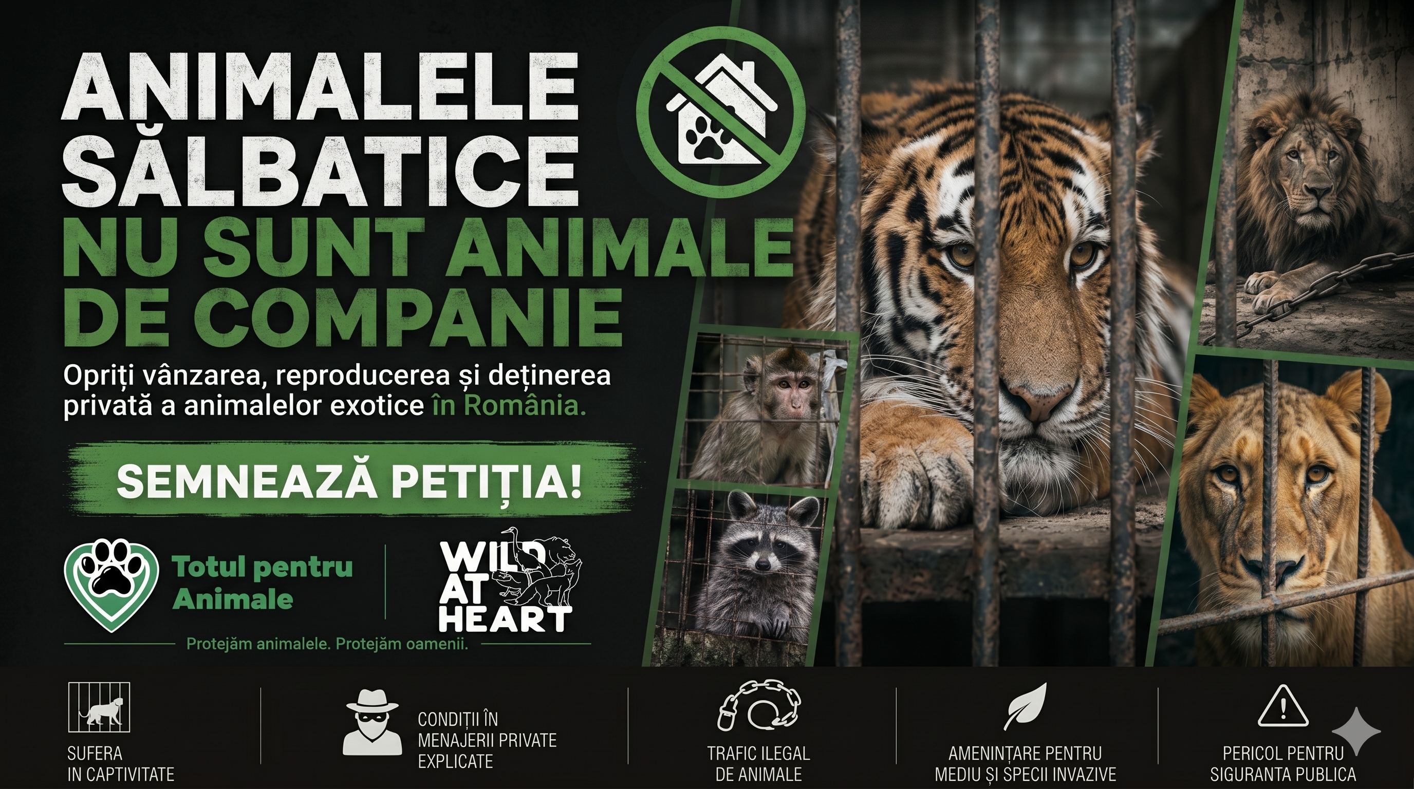 OPRITI VANZAREA, REPRODUCEREA SI DETINEREA ANIMALELOR EXOTICE IN ROMANIA